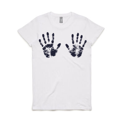 Hand prints Womens T-shirt Thumbnail