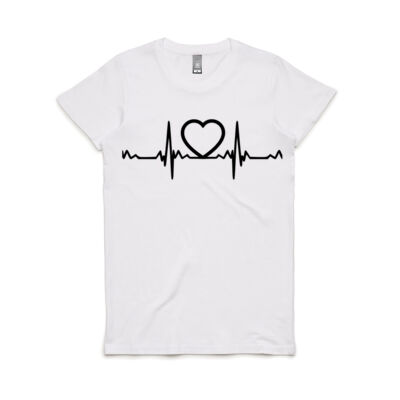 ECG Heart Women's Maple Tee - AS COLOUR, 4001 Maple Thumbnail